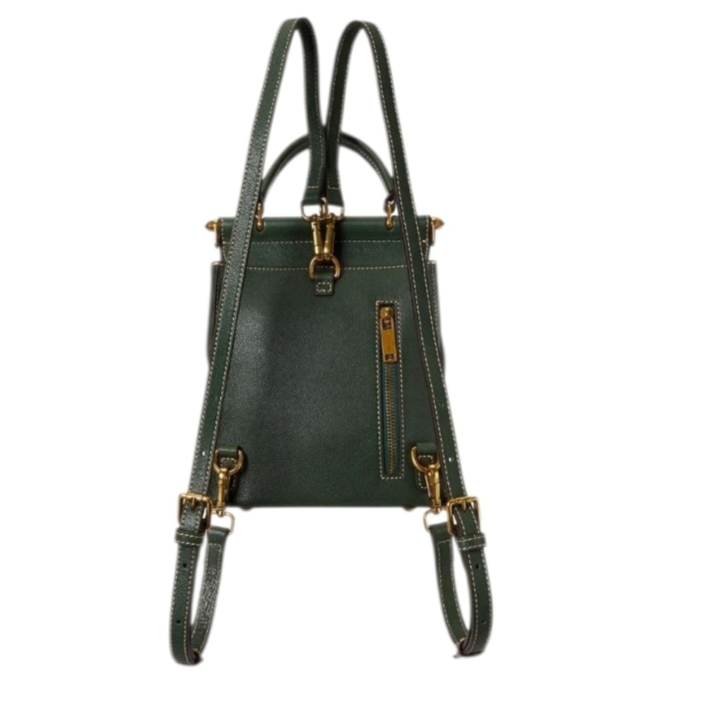 Bolvain The Françoise Backpack Deep Green Backpack/Hand Bag NWT - Picture 5 of 17